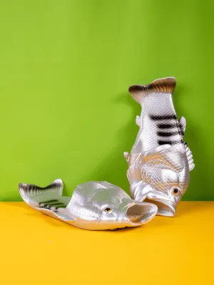 Walk Like Swimming Fishes Sandal - Silver