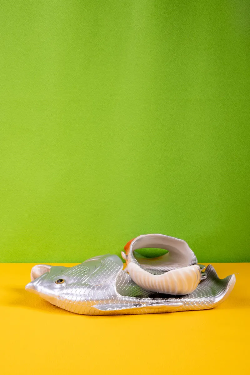 Walk Like Swimming Fishes Sandal - Silver
