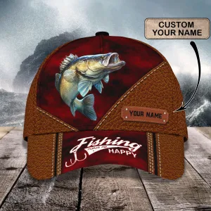 Walleye Fishing- Personalize Name Cap  - Loop - Ntp-255