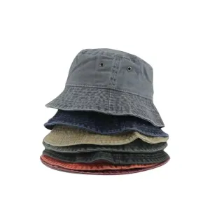 Washed Denim Vintage Bucket Hat - Fashionable Spring Summer Autumn Fisherman Cap for Women Men