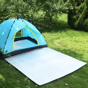 Waterproof Camping Ground Mat Double-Sided Aluminum Foil with Drawstring Bag - 59.06" x 78.74"