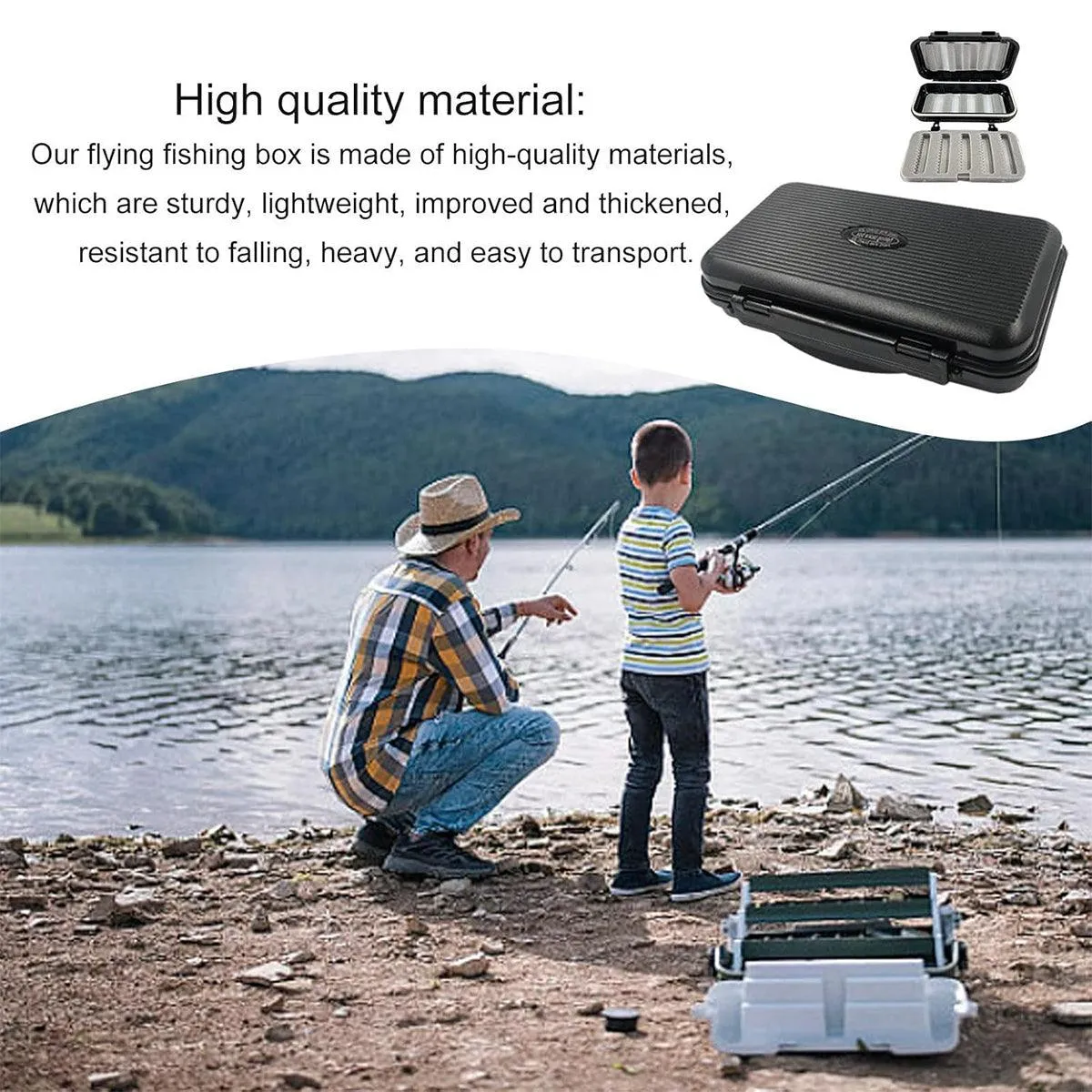 Waterproof Multi Layer Artificial Bait Box Hanging Plate Fishing Tackle Storage