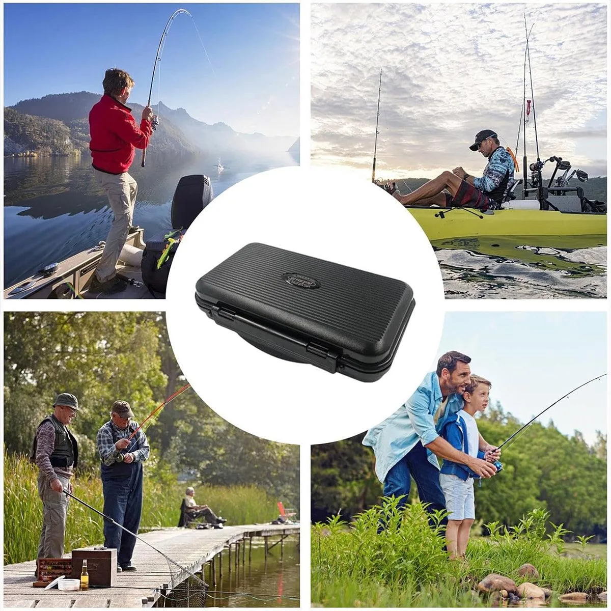 Waterproof Multi Layer Artificial Bait Box Hanging Plate Fishing Tackle Storage
