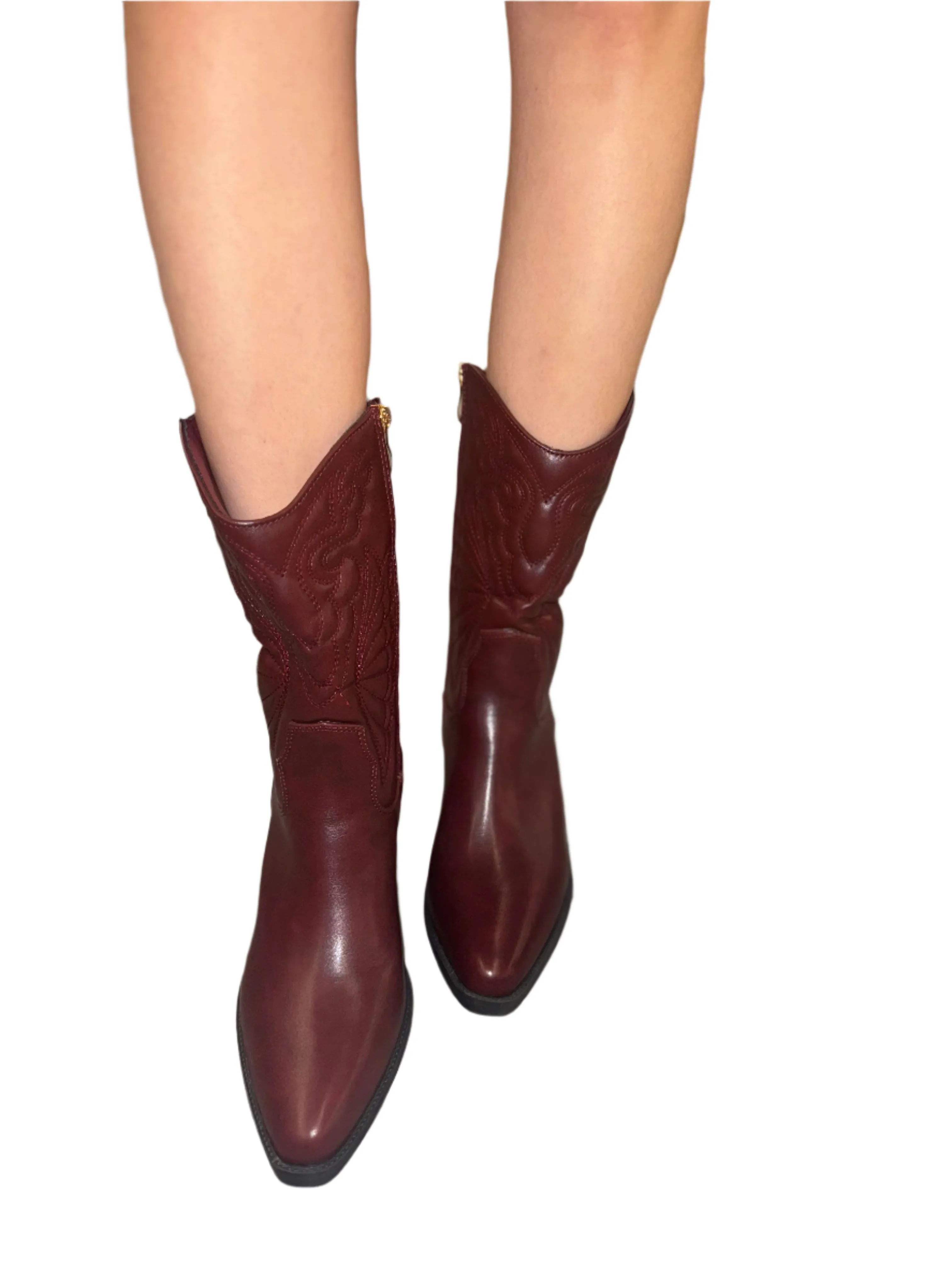 WESTERN COWGIRL ANKLE BOOT WITH HEEL TEXAS02