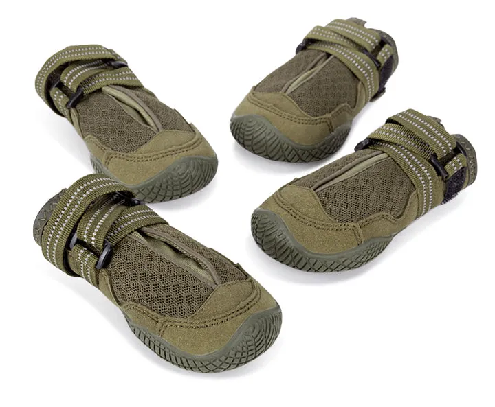 Whinhyepet Outdoor Adventure Dog Shoes - Green, Size 4