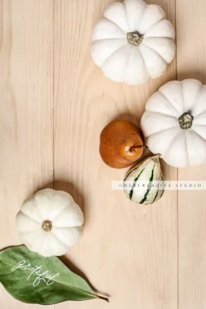 White Pumpkins, Pear & Grateful