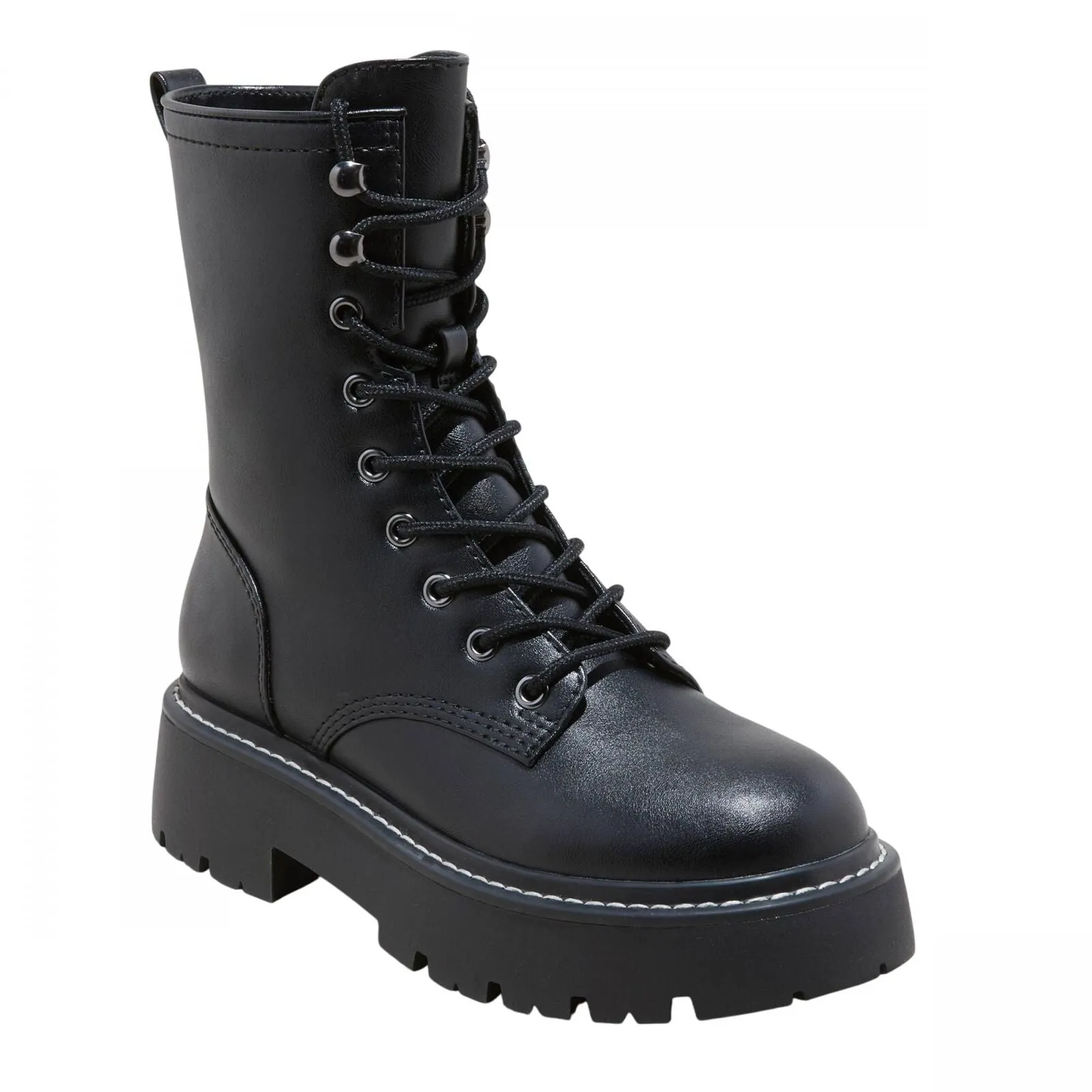 Wild Fable Womens Logan Lug Combat Boots with Memory Foam Insole Black 8M