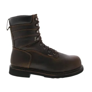 Wolverine Brek 8" Waterproof Steel-Toe W10082 Mens Brown Wide Work Boots
