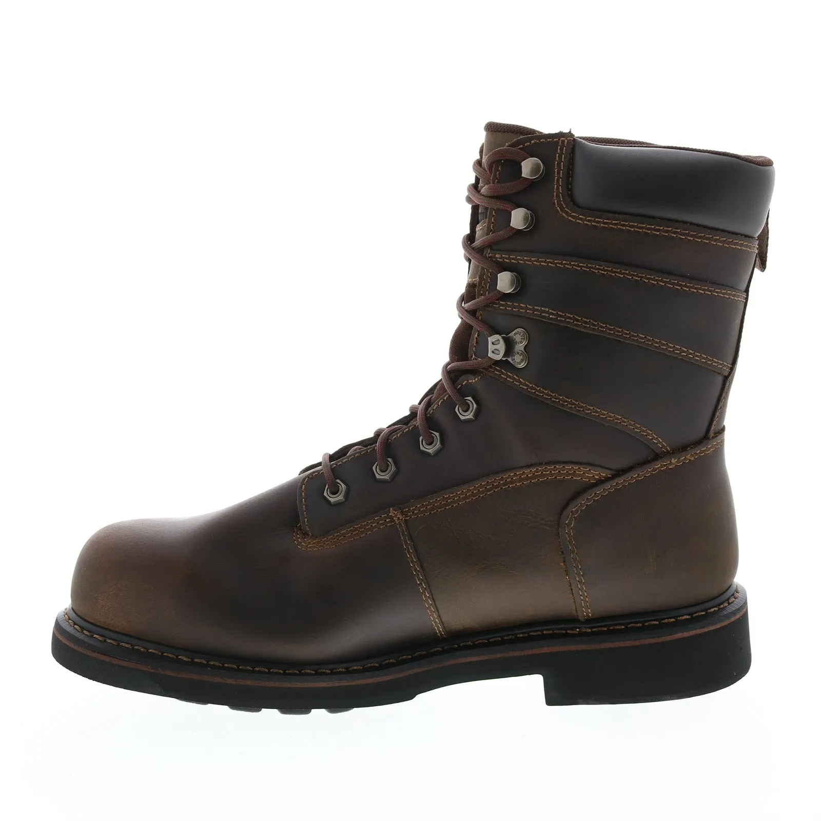 Wolverine Brek 8" Waterproof Steel-Toe W10082 Mens Brown Wide Work Boots