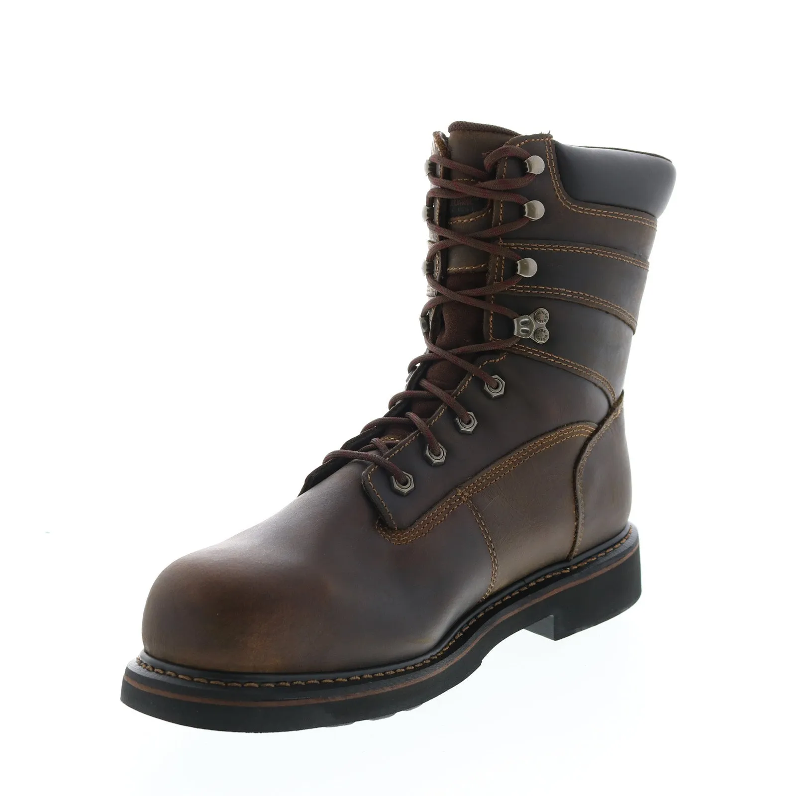 Wolverine Brek 8" Waterproof Steel-Toe W10082 Mens Brown Wide Work Boots