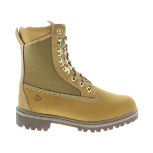 Wolverine DA Waterproof 8" Cord Panel Lug W01199 Mens Brown Wide Work Boots