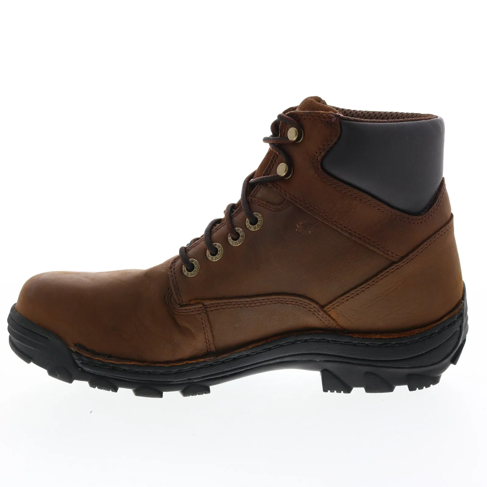 Wolverine Durbin WP 6" Steel-Toe W05483 Mens Wide Brown Lace Up Work Boots