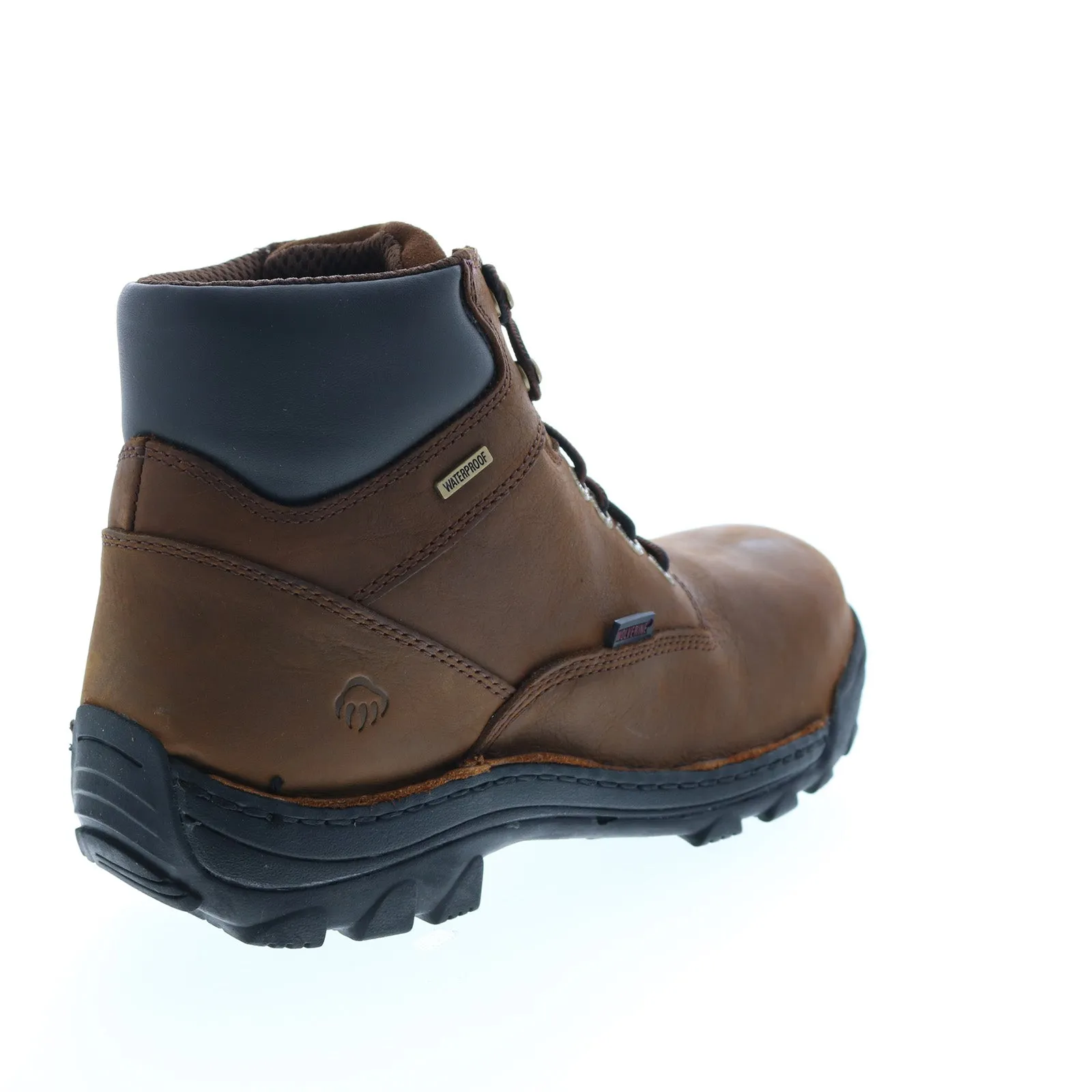 Wolverine Durbin WP 6" Steel-Toe W05483 Mens Wide Brown Lace Up Work Boots