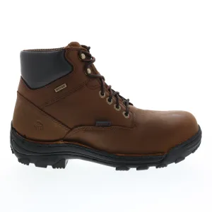 Wolverine Durbin WP 6" Steel-Toe W05483 Mens Wide Brown Lace Up Work Boots