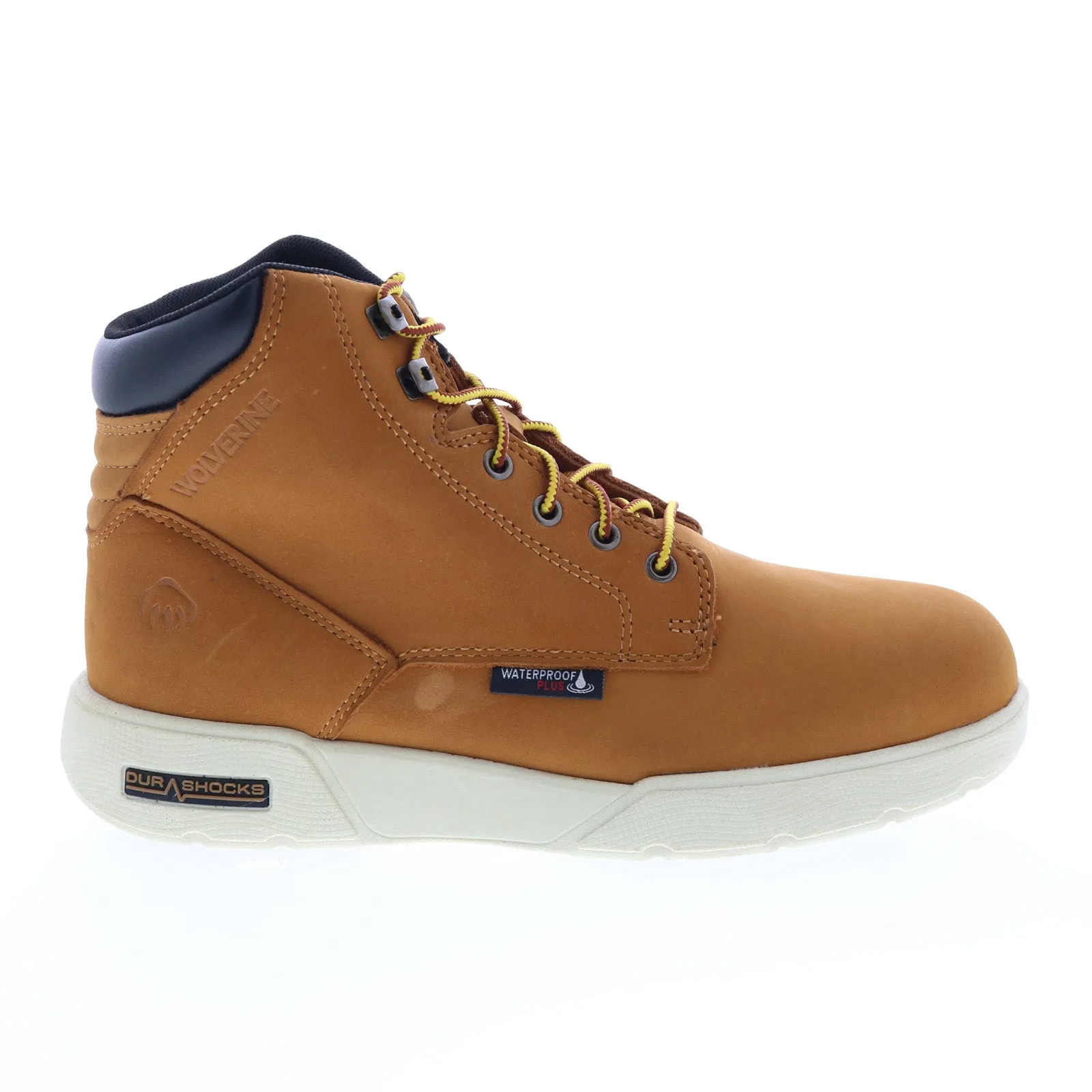 Wolverine Kickstart Durashocks Waterproof 6" Mens Brown Wide Work Boots