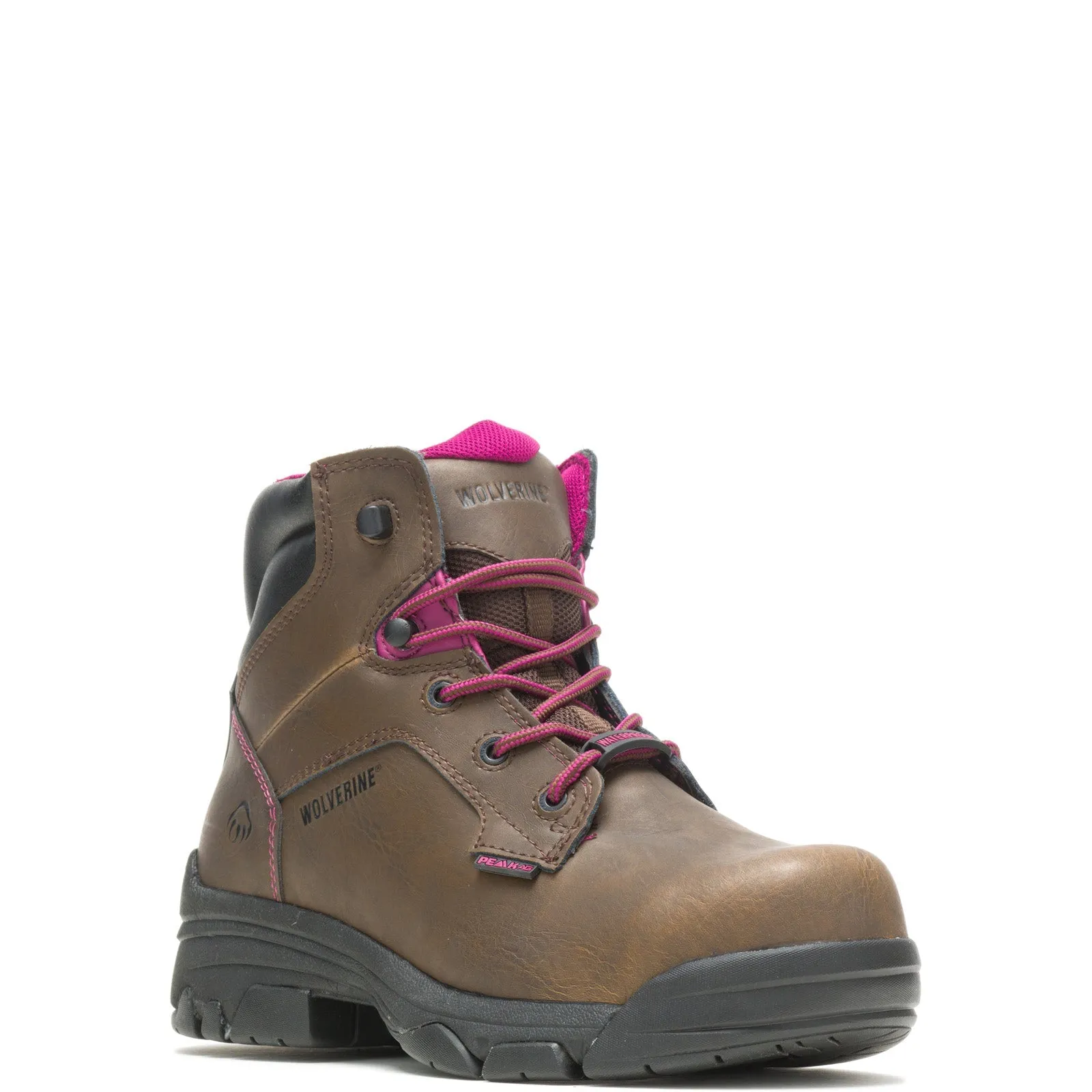 Wolverine Merlin 6" Waterproof Composite Toe Womens Brown Wide Work Boots