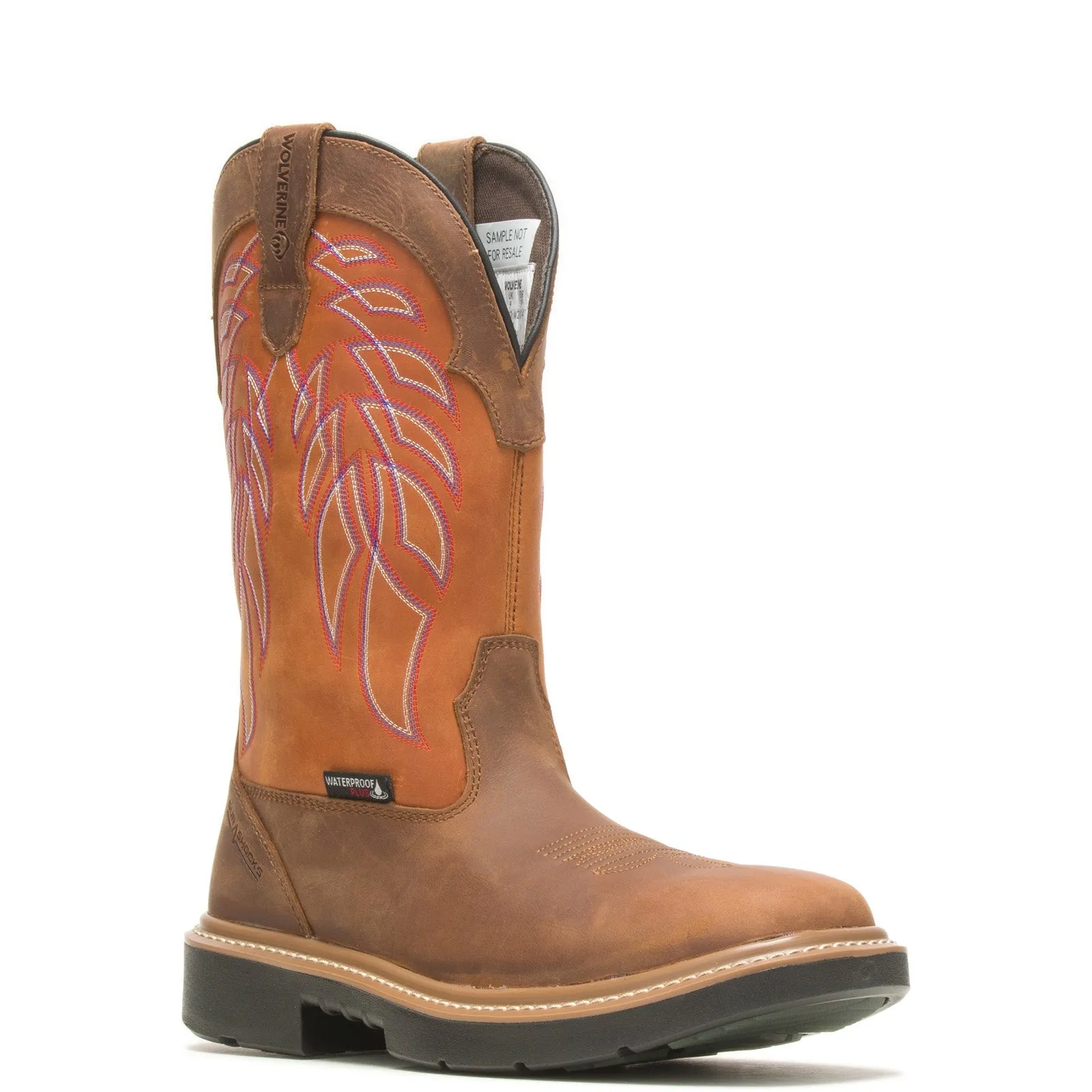 Wolverine Rancher Durashocks WP CarbonMax 10" Mens Brown Wide Work Boots