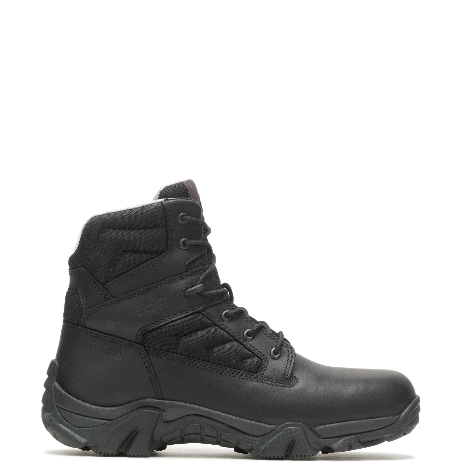 Wolverine Wilderness Tactical Waterproof 6" Mens Black Wide Tactical Boots