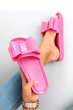 Woman Flat Pink Sandals  Bow Front Flip-Flops