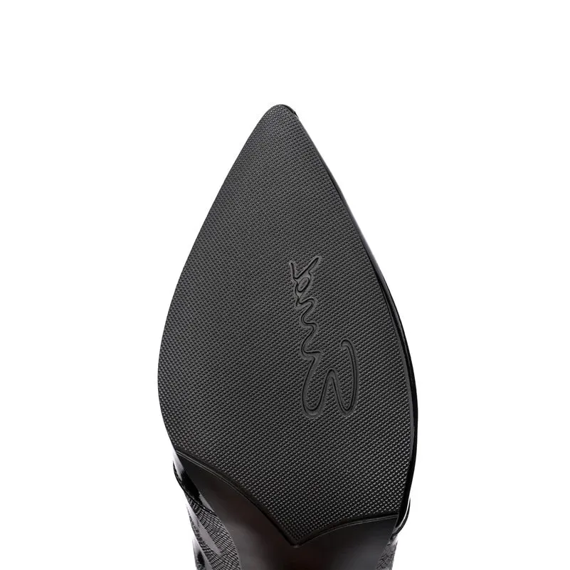 Women Cow Leather Butterfly-knot Ankle Boots