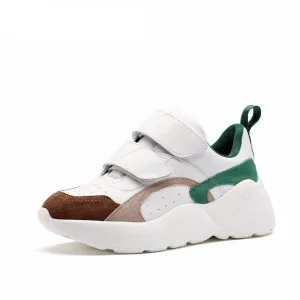 Women Flat Platform Shoes Spring fashion casual Thick bottom Chunky Sneakers Ladies Shoes White pink