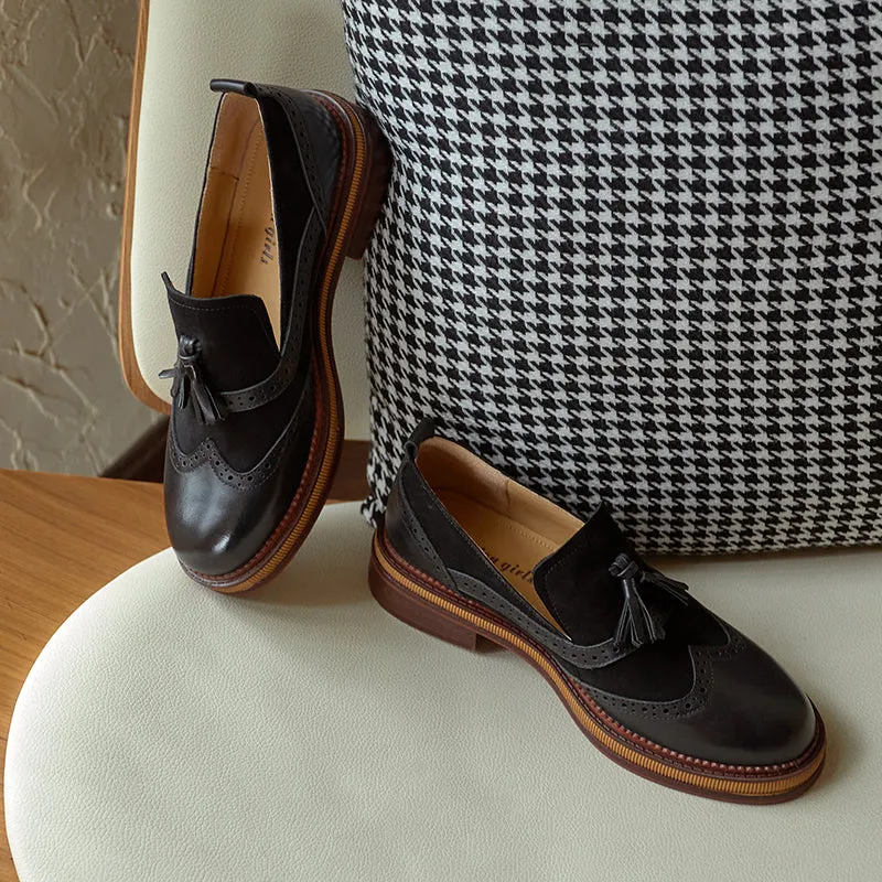 Women  Genuine Leather Slip On Flats