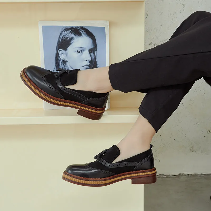 Women  Genuine Leather Slip On Flats
