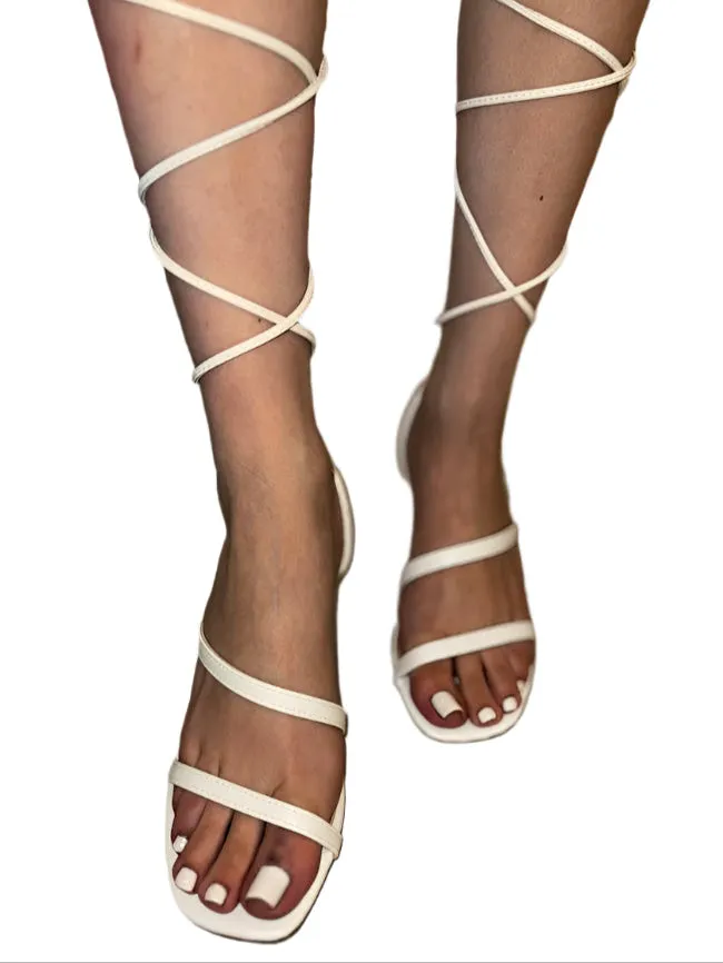 WOMEN SIMPLE STRAPPY KITTEN HEEL.SPREE-S