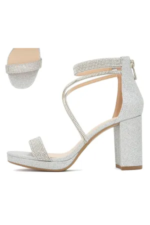 Women's Glitter Rhinestone Heel - LATANYAS
