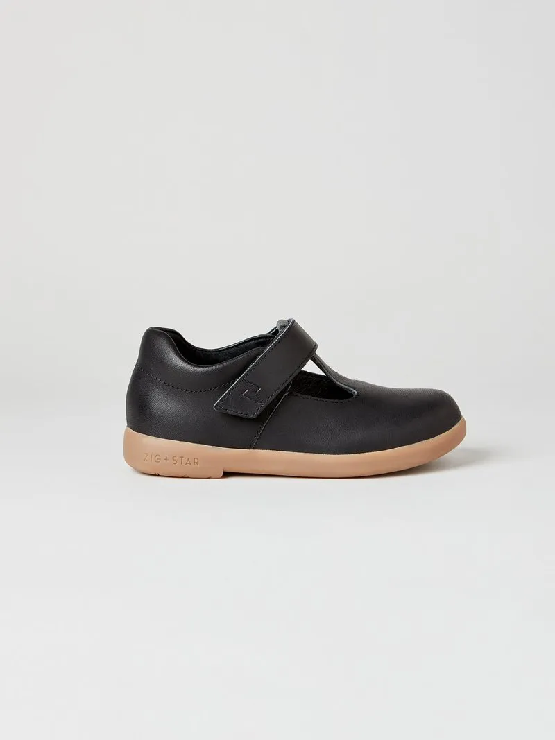 Zig   Star Black Astro T-Bar Shoes