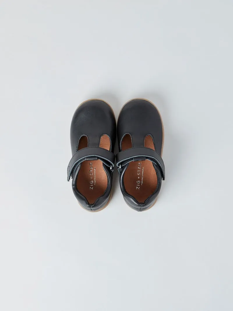 Zig   Star Black Astro T-Bar Shoes