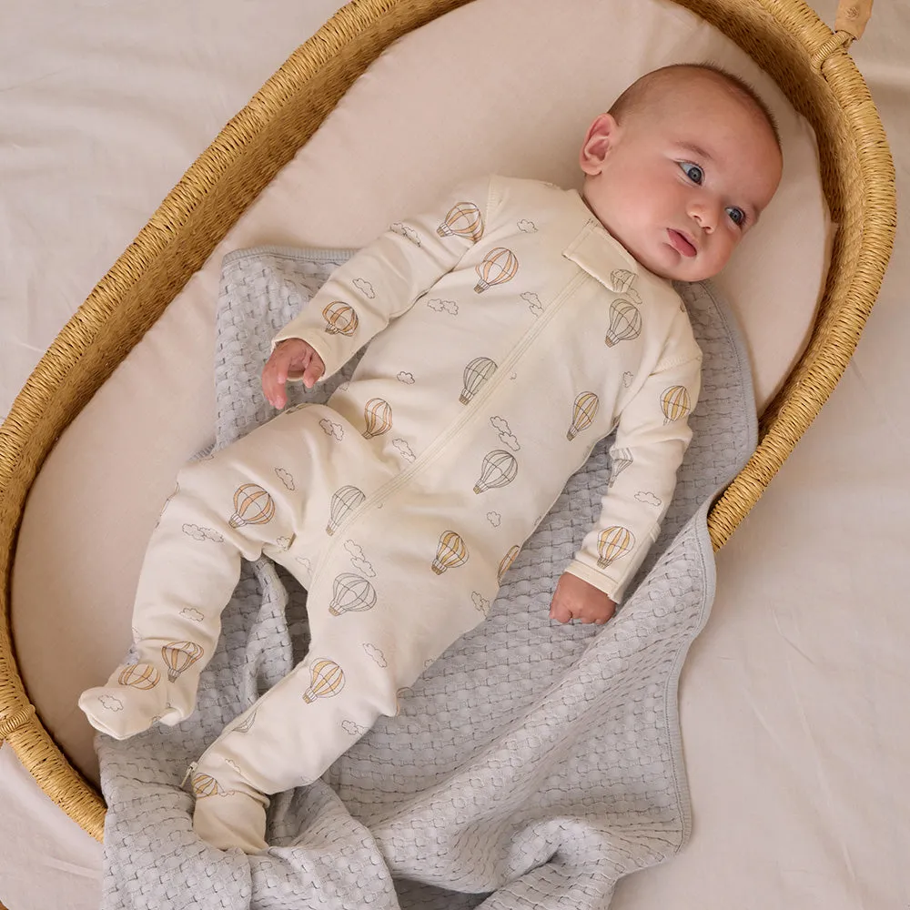 Zip Long Sleeve Sleeper Footie | Hot Air Balloons