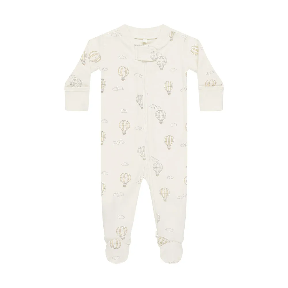 Zip Long Sleeve Sleeper Footie | Hot Air Balloons